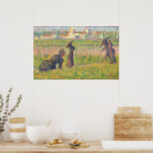 Landschaftliche Figuren - Georges Seurat Kunst Poster (Küche)