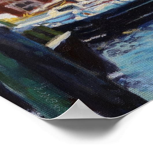 Landschaftliche Fischerboote von Gloucester Poster (Ecke)