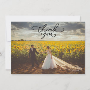 Landschaftliche Foto Hochzeit Dankeskarte