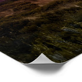 Landschaftliche Fotografie - Uluru bei Sonnenunter Poster (Ecke)