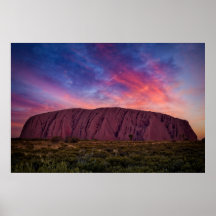 Landschaftliche Fotografie - Uluru bei Sonnenunter