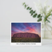 Landschaftliche Fotografie - Uluru bei Sunset Postkarte (Stehend Vorderseite)