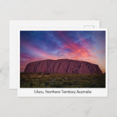 Landschaftliche Fotografie - Uluru bei Sunset Postkarte (Vorne/Hinten)