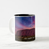 Landschaftliche Fotografie - Uluru bei Sunset Zweifarbige Tasse (Vorderseite Links)