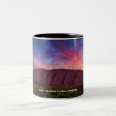 Landschaftliche Fotografie - Uluru bei Sunset Zweifarbige Tasse (Mittel)