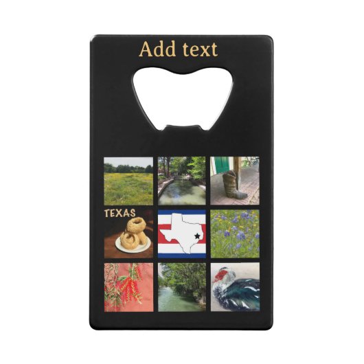 Landschaftliche Fotos von Texas Geldbeutel Flaschenöffner (Vorderseite)