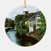 Landschaftliche Galway City Irland Canal View Keramikornament (Hinten)