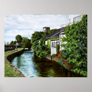 Landschaftliche Galway City Irland Canal View Poster