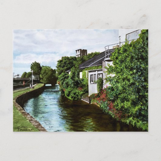 Landschaftliche Galway City Irland Canal View Postkarte (Vorderseite)