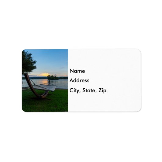 Landschaftliche Hängematte Adressaufkleber (Vorne)