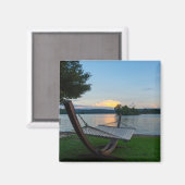 Landschaftliche Hängematte Magnet (Vorderseite/Rückseite)