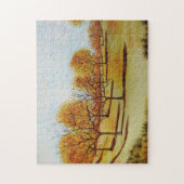 landschaftliche Herbstlandschaft mit Bäumen und Sc Puzzle (Vertikal)