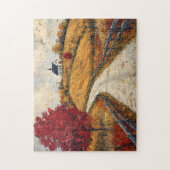 Landschaftliche Herbstlandschaft Rustikal Puzzle (Vertikal)