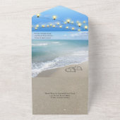 Landschaftliche Herzen am Sandstrand All In One Einladung (Außenbereich)