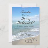 Landschaftliche Herzen am Sandstrand ist meine Bri Einladung (Vorderseite)