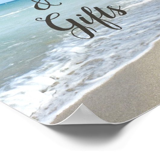 Landschaftliche Herzen bei einer Hochzeit am Sands Poster (Ecke)