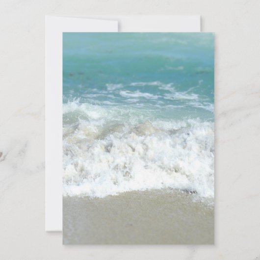 Landschaftliche Herzen im Sand Beach Brautparty Einladung (Rückseite)