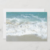 Landschaftliche Herzen im Sandstrand Save the Date Einladung (Rückseite)