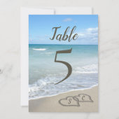 Landschaftliche Herzen in der Tischnummer Sand Bea (Vorderseite)