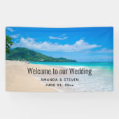 Landschaftliche Hochzeit am Strand nach Tropical D Banner (Horizontal)