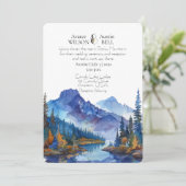 Landschaftliche Hochzeit Einladung (Stehend Vorderseite)