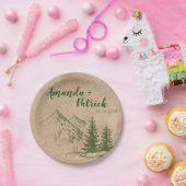 Landschaftliche Hochzeitsplatte Pappteller (Party)