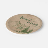 Landschaftliche Hochzeitsplatte Pappteller (Schrägansicht)