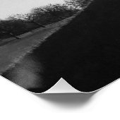 landschaftliche Hunde in Schwarz-Weiß-Landschaft Poster (Ecke)