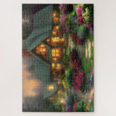 Landschaftliche Hütte im Wald-Jigsaw-Puzzle Puzzle (Vertikal)