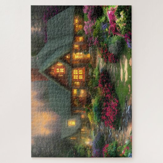 Landschaftliche Hütte im Wald-Jigsaw-Puzzle Puzzle (Vertikal)