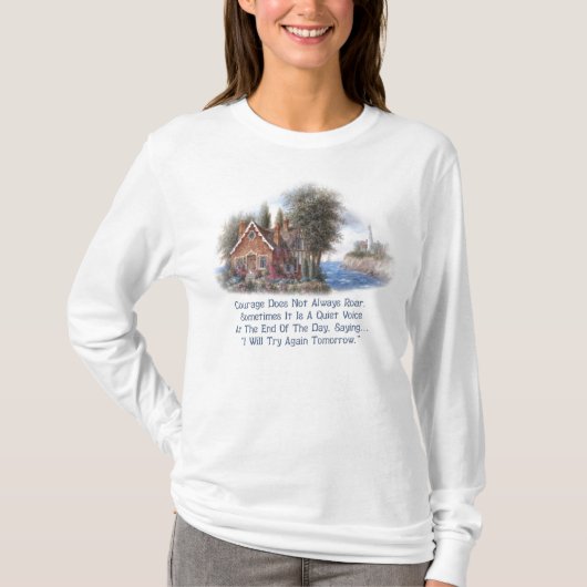 Landschaftliche Hütte und Leuchtturm T-Shirt (Vorderseite)
