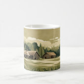 Landschaftliche Hütten, landwirtschaftliche Betrie Kaffeetasse (Mittel)