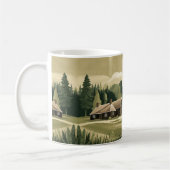 Landschaftliche Hütten, landwirtschaftliche Betrie Kaffeetasse (Links)