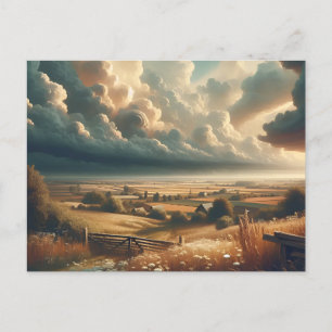 Landschaftliche Inspiration im ländlichen Vintage- Postkarte
