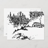 Landschaftliche Kabinen-Postkarte Postkarte (Vorne/Hinten)