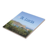Landschaftliche Karibikinsel Saint Lucia Fliese (Seite)