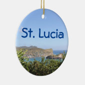 Landschaftliche Karibikinsel Saint Lucia Keramik Ornament (Rechts)