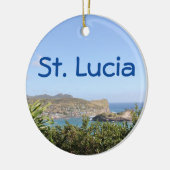 Landschaftliche Karibikinsel Saint Lucia Keramik Ornament (Links)