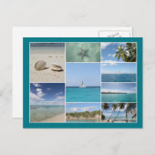 Landschaftliche karibische FotoCollage Postkarte (Vorne/Hinten)