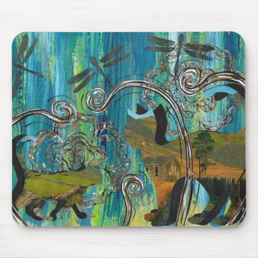 Landschaftliche Katzen Mousepad (Vorne)