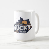 Landschaftliche Kentucky Retro Silhouette Kaffeetasse (VorderseiteRechts)