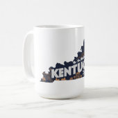 Landschaftliche Kentucky Retro Silhouette Kaffeetasse (Vorderseite Links)