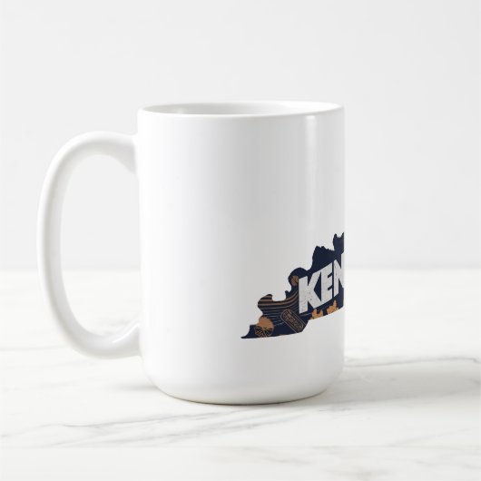 Landschaftliche Kentucky Retro Silhouette Kaffeetasse (Links)