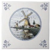 Landschaftliche Keramik-Tile des Polychrome-Wasser Fliese (Vorderseite)