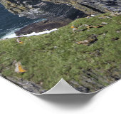 Landschaftliche Klippen von Moher und O'Brien Towe Poster (Ecke)