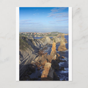 Landschaftliche Küste in Kantabrien, Spanien Postkarte