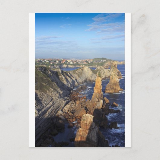 Landschaftliche Küste in Kantabrien, Spanien Postkarte (Vorderseite)