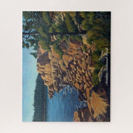 Landschaftliche Küstenlandschaft im Acadia Nationa Puzzle (Vertikal)
