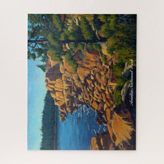 Landschaftliche Küstenlandschaft in Acadia Puzzle (Vertikal)