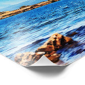 Landschaftliche Küstenlandschaft mit lebendigen bl Fotodruck (Ecke)